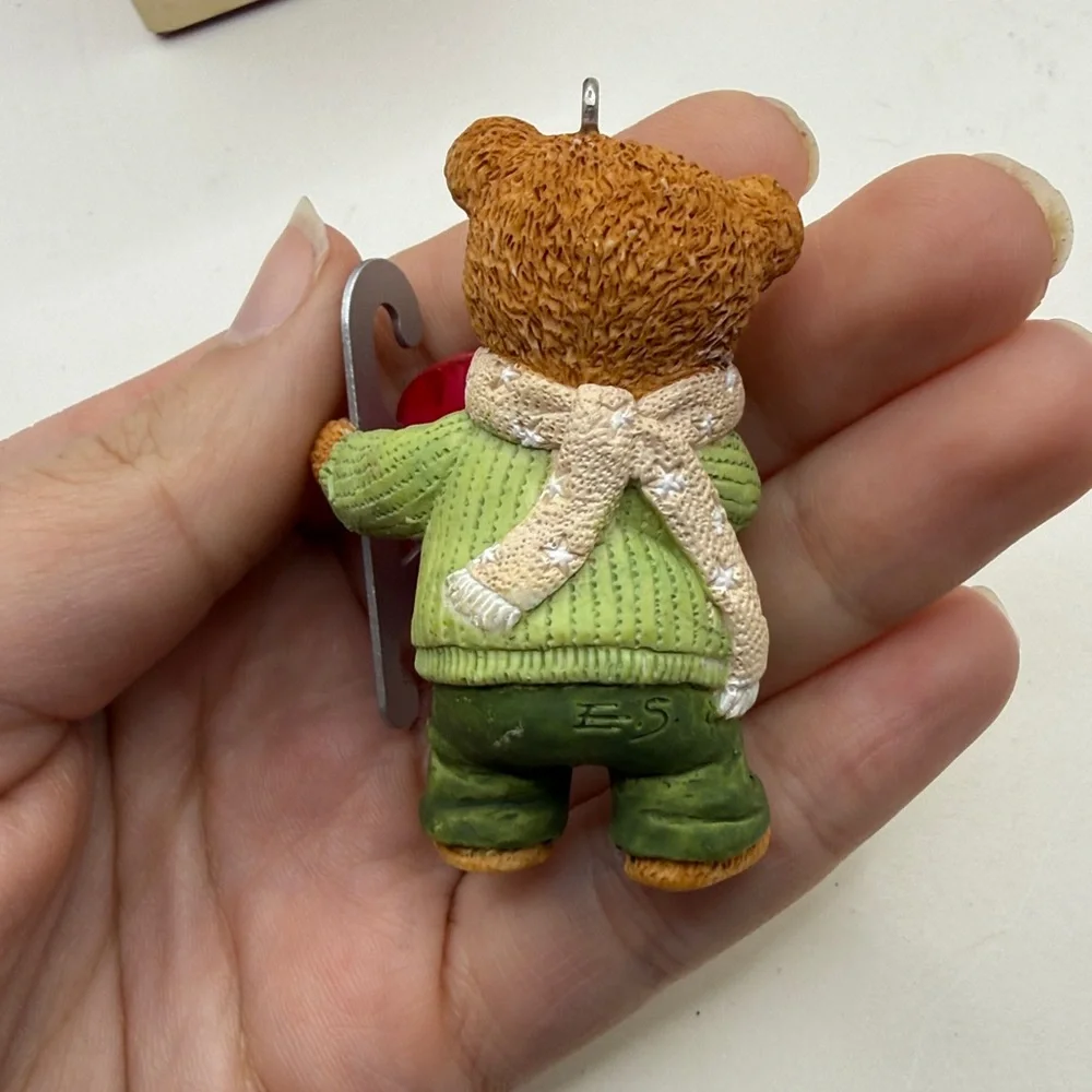 Vintage Hallmark Christmas Ornament Dexter Next Bear Sled Snow Cub Collectible